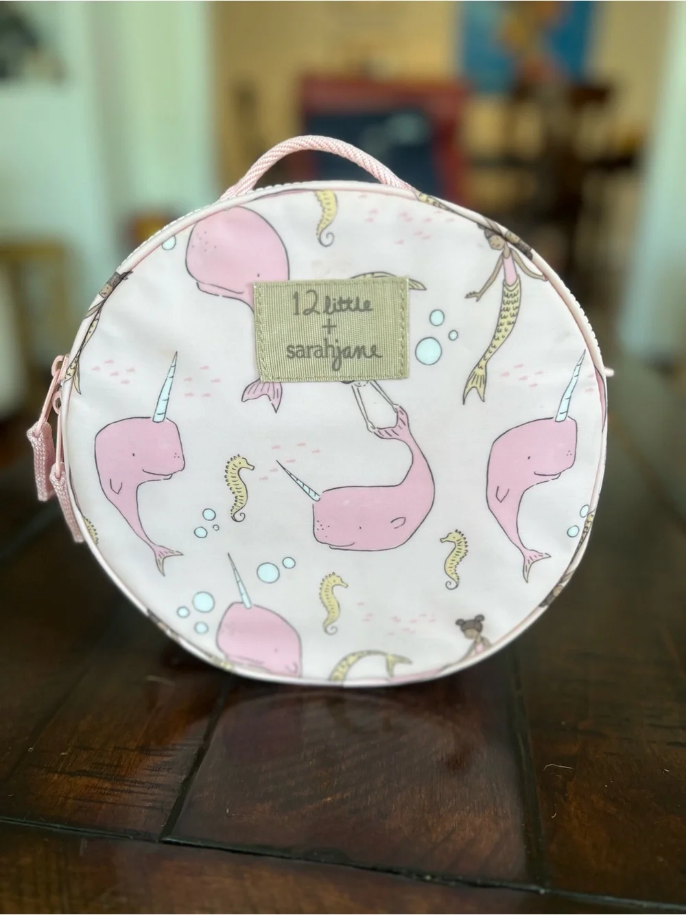 12 Little x Sarah Jane Narwhal Mermaid Mini Backpack Toddler Pink Preschool Bag